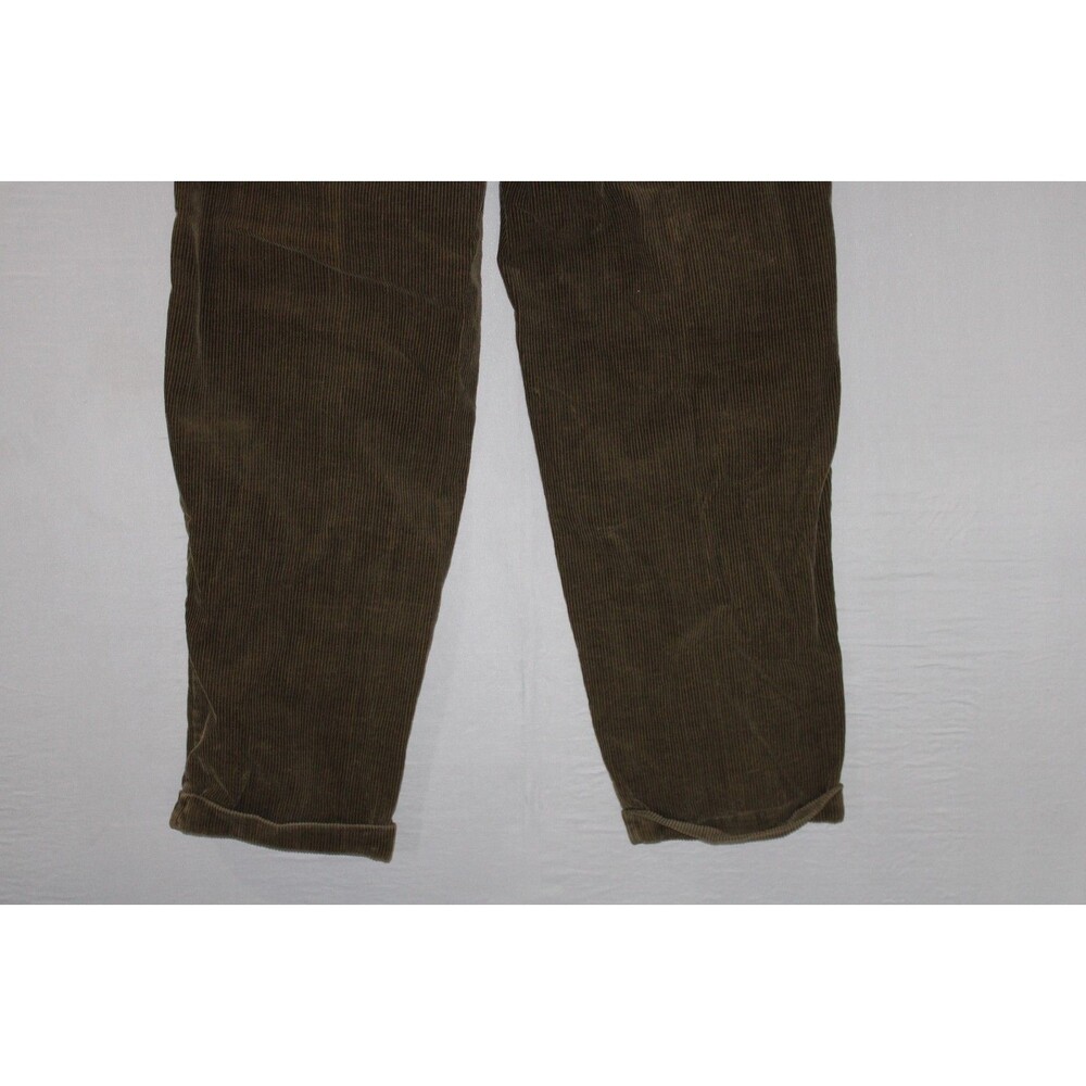 Chereskin Pleated Corduroy Pants Mens 36 x 30 Brown 100% Cotton Cuff Hem - Picture 12 of 16